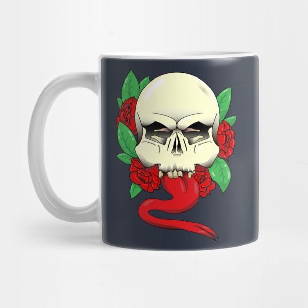 skull and roses by MushroomEye